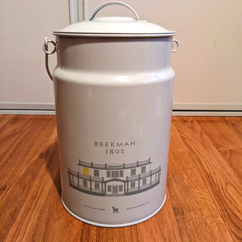 2021 Limited Edition Tin Milk  Beekman 1802 Holiday 2021 Metal Milk Pail Tin Jug